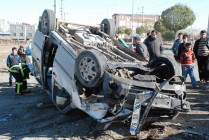 Iğdır’da Trafik Kazası 2 yaralı