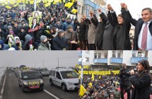 BDP Iğdır Belediye Başkan Adayı Av. Murat Yikit ve  Eş Başkan Adayı Şaziye Önder’e Coşkulu Karşılama